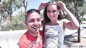 German teenage tempt to porno audition at Holiday on Mallorca