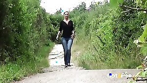 Unexperienced Leaves A Pissy spill On The Concrete