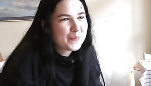 Luxurious Sonja caresses honeypot thru Panties