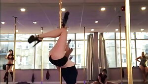 Sexy lengthy gam  On Stripper Pole