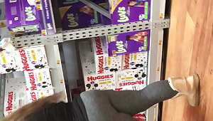 Short thick phat ass white girl teenager grey leggings