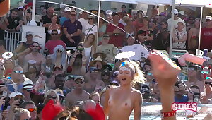 Fantasy festival Pool soiree fucksluts labia demonstrating Twerk Off