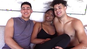 Big dick latino gives his tight ass up to lightskin jock with a big cock