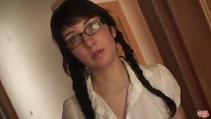 Schoolgirl fucked in the ass