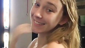 Australian coed strips, twerks, showers and masturbates