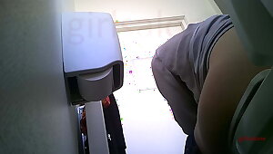 New Mix of 8 Girls caught Peeing at Church - Public cut