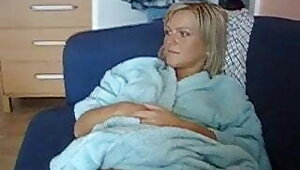 A blonde girl from Poland shows her cunt