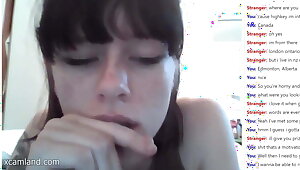 Horny babe gets naked on cam2cam sexchat