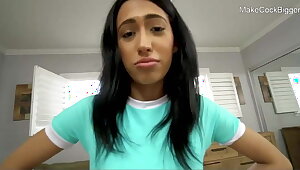 Braceface teen begs for a ride. Cum in mouth