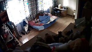 Hacked IP cam, teen&rsquo;s orgasmic masturbation