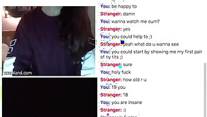 Amazing brunette teen playing on cam2cam sex chat