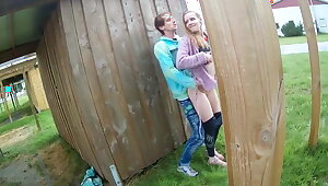 German Teen Fuck in Public
