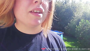 Vends-ta-culotte - French Babe Mistress insulting dog slave