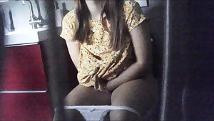 Spying on cousin on the toilet