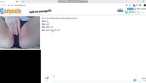 Omegle 18 year old shows off tight pussy upclose