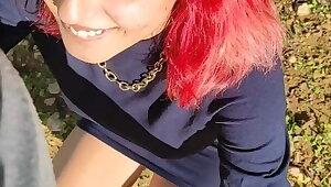 My girlfriend and I have sex in the country