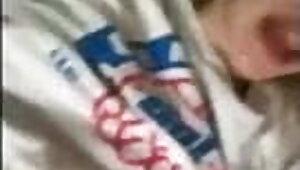 girl masturbates in bed