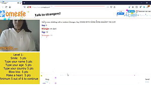 Hot teen Dani spanks ass in Omegle game