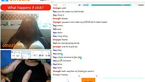 Omegle, huge cumshot on her tits