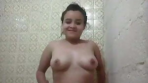 A latina teen streaping