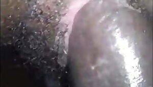 Ebony teen ride big cock to creampie