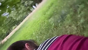 My sister, back yard