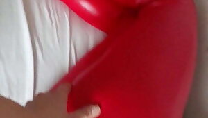 Fucking wife Sina in red Latex