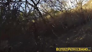 Pretty latina Josie Jaeger rides on an officers hard cock