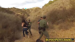 Busty Latin floozie Alejandra Leon fucks the nasty patrol