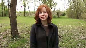 French readhead legal age teenager outside