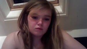 Horny european teen masturbates her tight french cunt