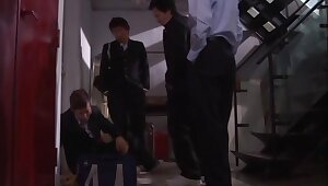 Ayumi Kimino nasty Asian schoolgirl in hardcore group action