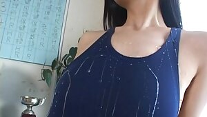 Kinky schoolgirl Aya Seto rides cock