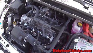 BDSM master fucks stranded teen in the woods