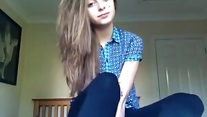 beautiful Russian girl show tits and pussy