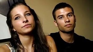 Shy Amateurs, young sexy pair get dirty.