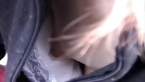 Spying a perky nipple of a teen girl