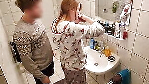 Stepsister Ass Fucked Hard In The Bathroom And Everyone Can Hear The Smacks
