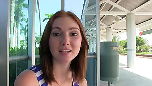 Cock-riding babe Natalie Lust rides on the long dick