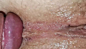 Step sister's wet fat pussy being creampied