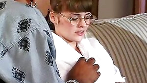 potters girlfriend gets hard dick in face while babysitting