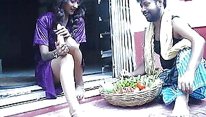 Young Hot and Sexy Newly Married Bhabhiji Fucked with Sabjiwala ( Hindi Audio )