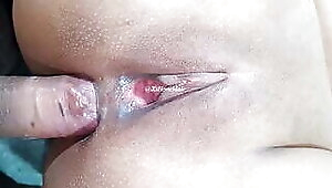 I fucked her ASS mercilessly and I EJACULATED twice inside her PUSSY.