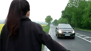 German drivers allows only sexy sluty girls to take the sit