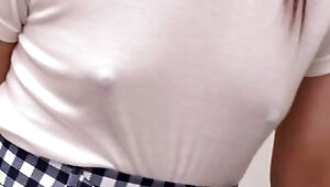 Haru Aizawa :: Seductive No-bra Nipples - CARIBBEANCOM