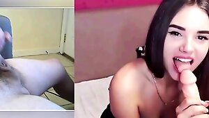 Cam2Cam Beautiful Girl Laughs At Cum