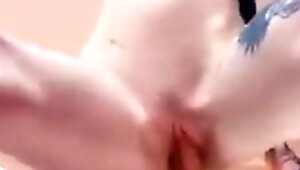 Stacked brunette goes solo toys and masturbation