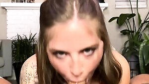 Brunette hardcore blowjob