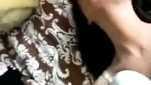 Hot skinny brunette films herself fingering