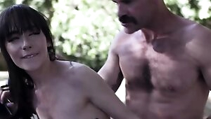 Teen have sex inside and outside the car